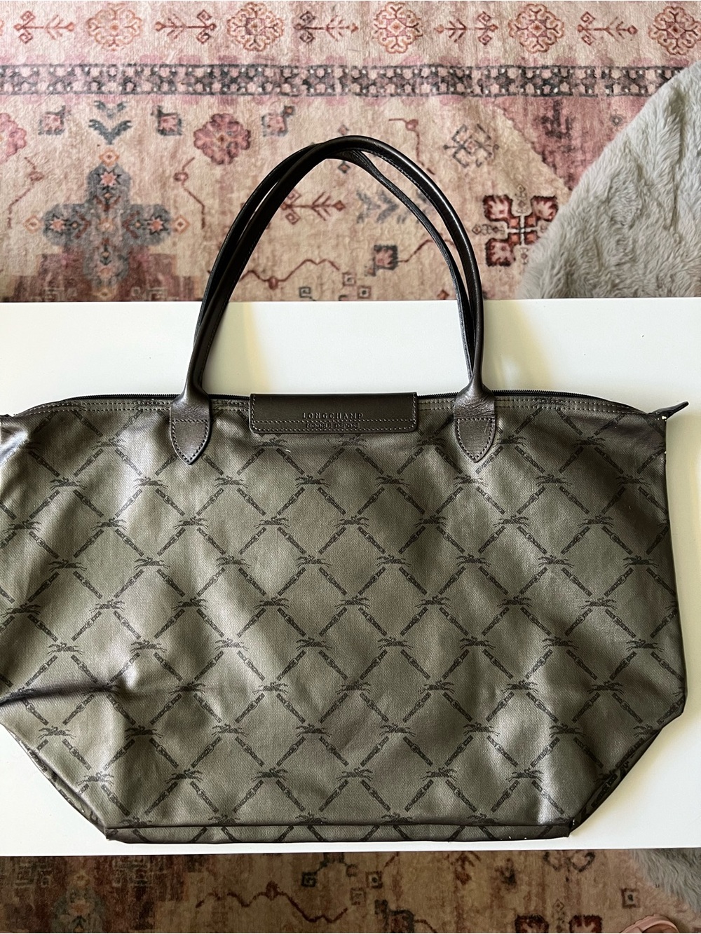 Longchamp Le Pliage LM Pewter Large - Picture 2 of 15